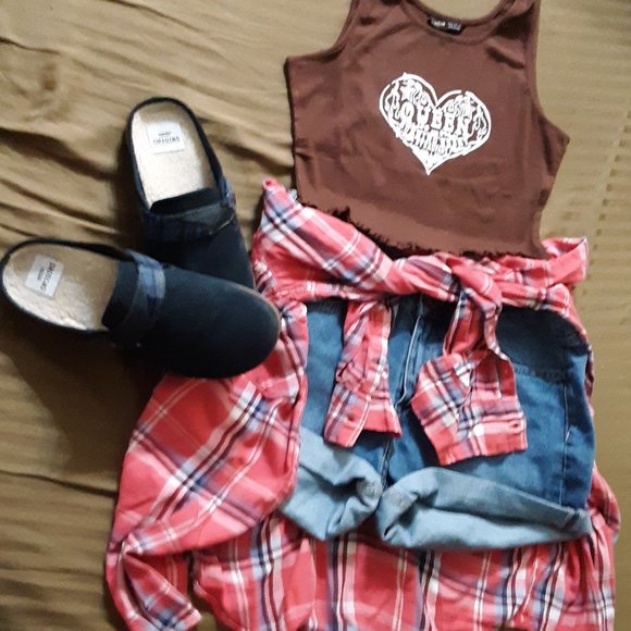 NWOT H & M High Waist Jean Shorts Sz 8 - Picture 9 of 11